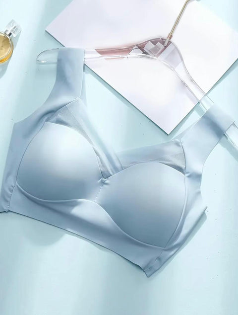 Ice-Silk Seamless Everyday Support Bra (Light Blue)